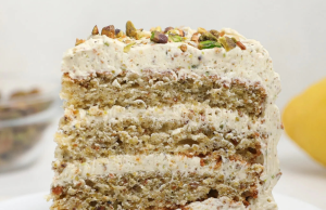 Pistachio Cake with Pistachio Buttercream
