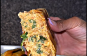 Creamy Chicken and Spinach Wrap Burrito