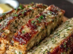 Melt-in-Your-Mouth Garlic Parmesan Chicken Meatloaf