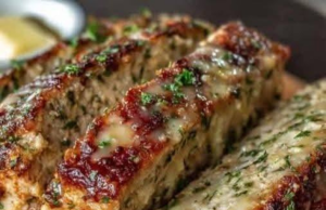 Melt-in-Your-Mouth Garlic Parmesan Chicken Meatloaf