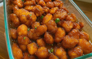Sticky Honey Garlic Chicken Bites