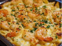Shrimp Scampi Pasta Bake
