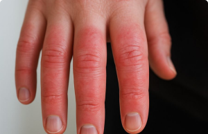 My hands burn and turn red after being in the cold, but I can’t see a doctor anytime soon. What should I do now?